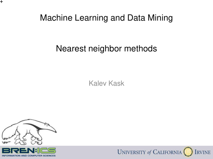 machine learning and data mining nearest neighbor methods