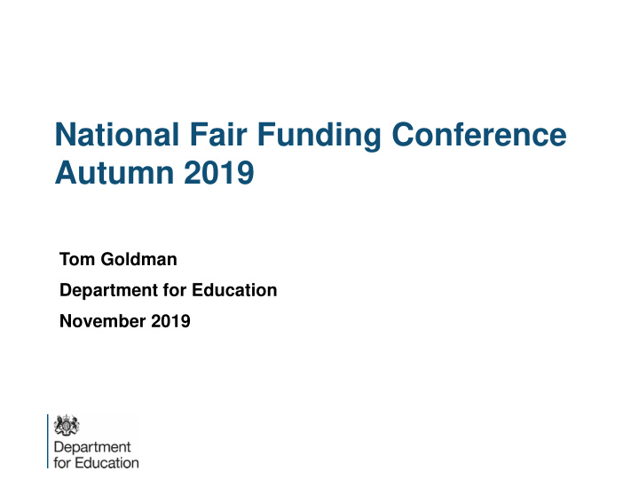 national fair funding conference