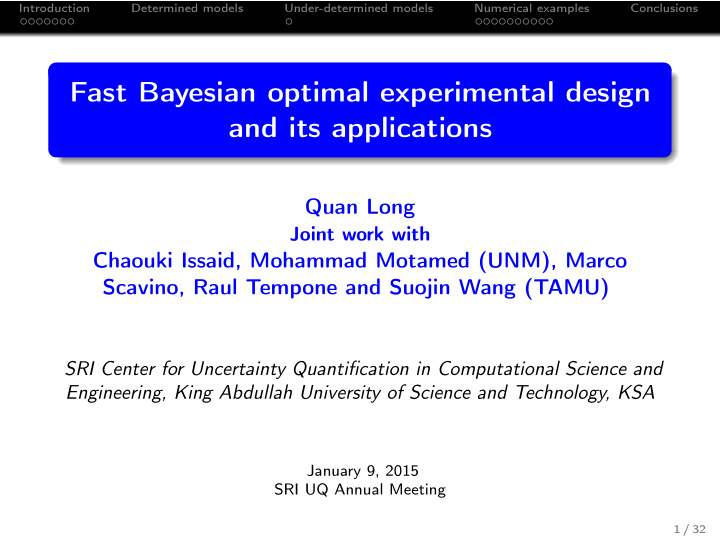 fast bayesian optimal experimental design and its