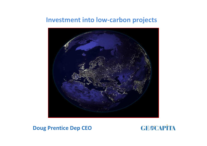 investment into low carbon projects