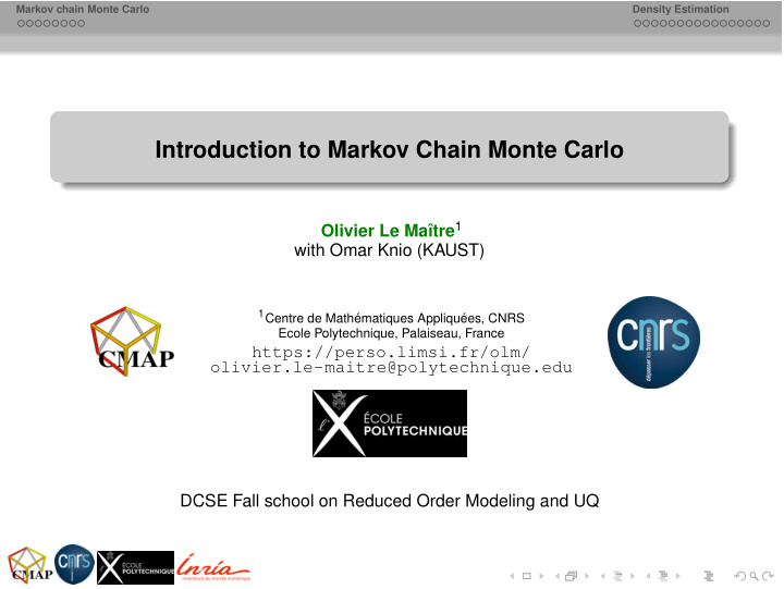 introduction to markov chain monte carlo