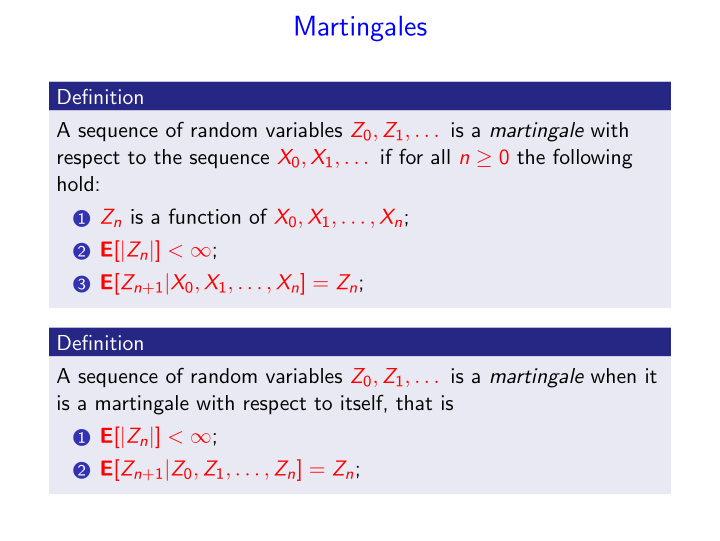 martingales