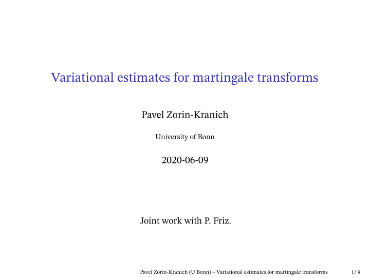 variational estimates for martingale transforms