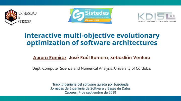 optimization of software architectures