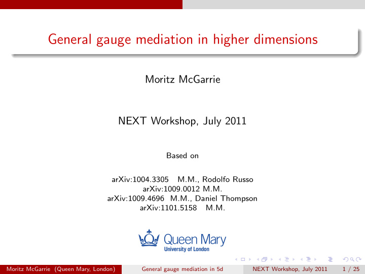 general gauge mediation in higher dimensions