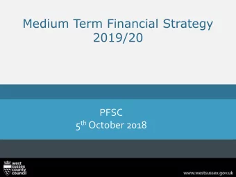PFSC 5 th October 2018  Overview  Eight years of Austerity  NAO review  Governments
