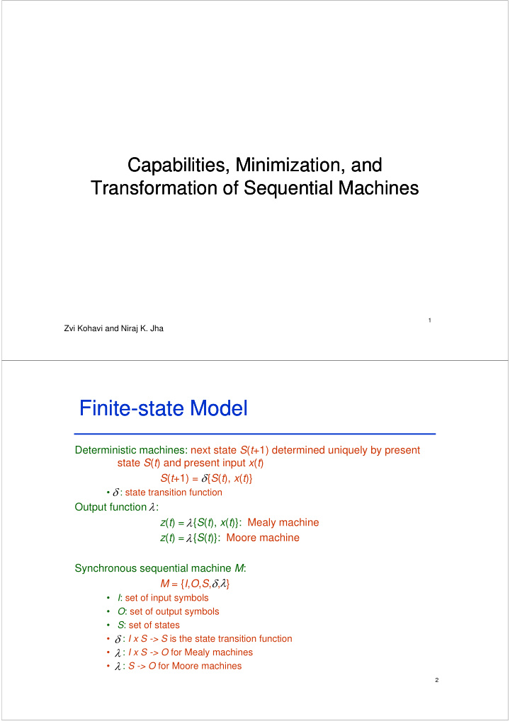 finite finite state model state model