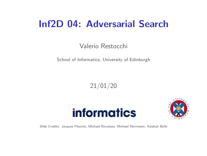 inf2d 04 adversarial search