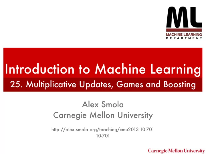 introduction to machine learning