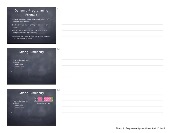 dynamic programming formula