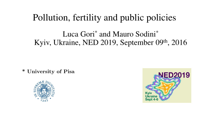 pollution fertility and public policies