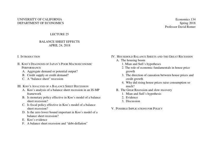 university of california economics 134 department of