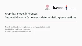 Graphical model inference:  Sequential Monte Carlo meets deterministic approximations  Fredrik