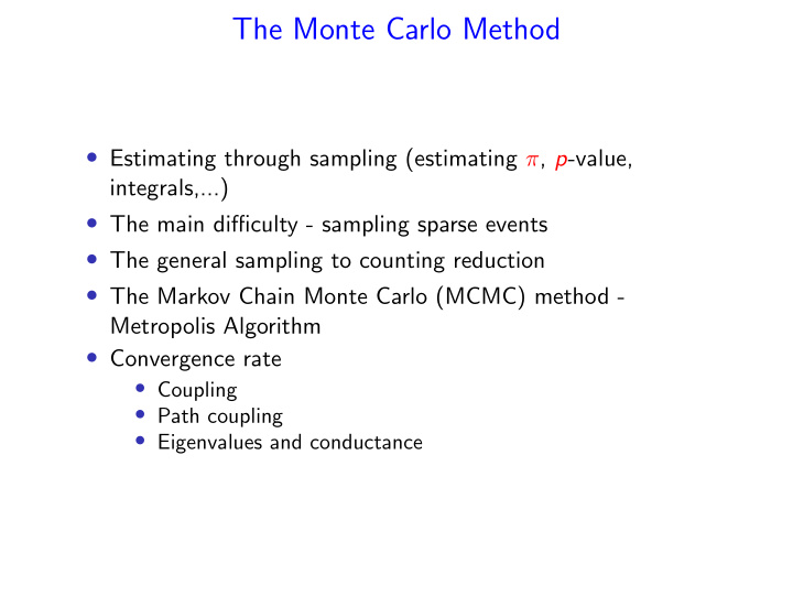 the monte carlo method