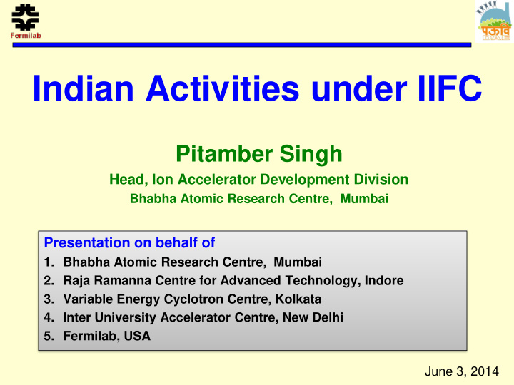 indian activities under iifc