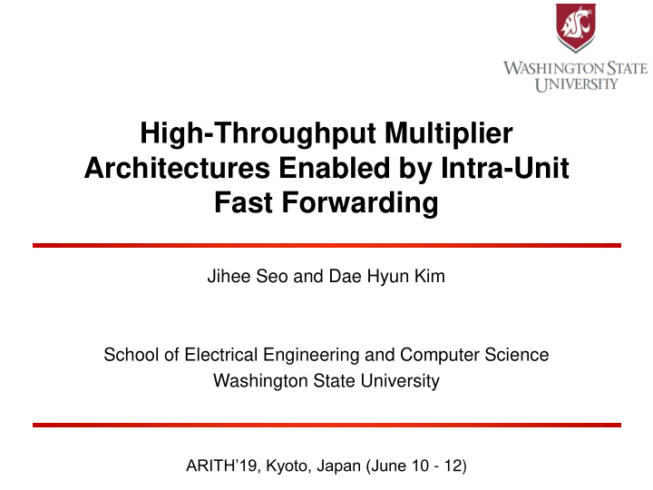 architectures enabled by intra unit