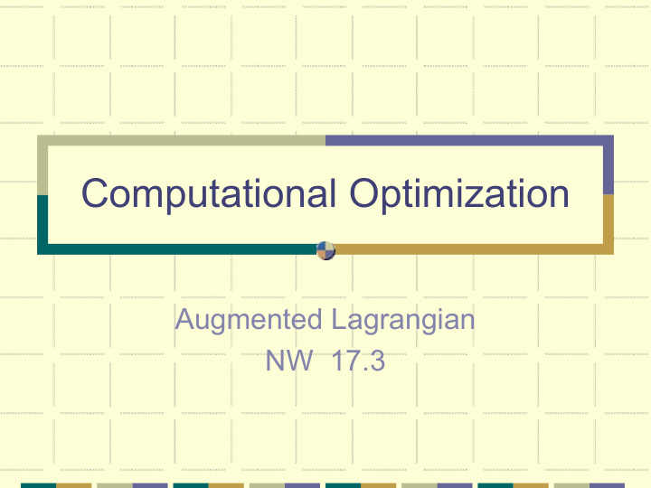 computational optimization