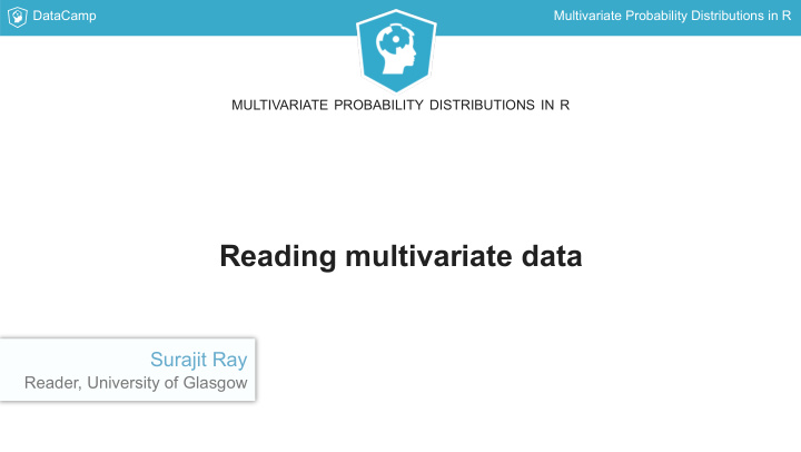 reading multivariate data