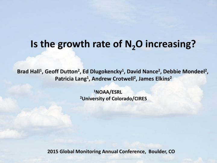is the growth rate of n 2 o increasing