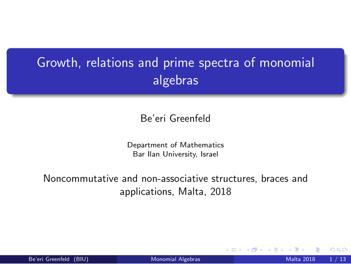 growth relations and prime spectra of monomial algebras