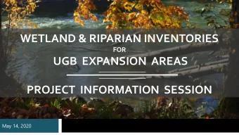 PROJECT  INFORMATION  SESSION  May 14, 2020 TOPICS TO COVER  Project Purpose  Project