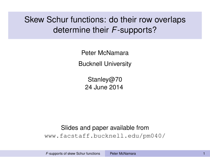 skew schur functions do their row overlaps determine