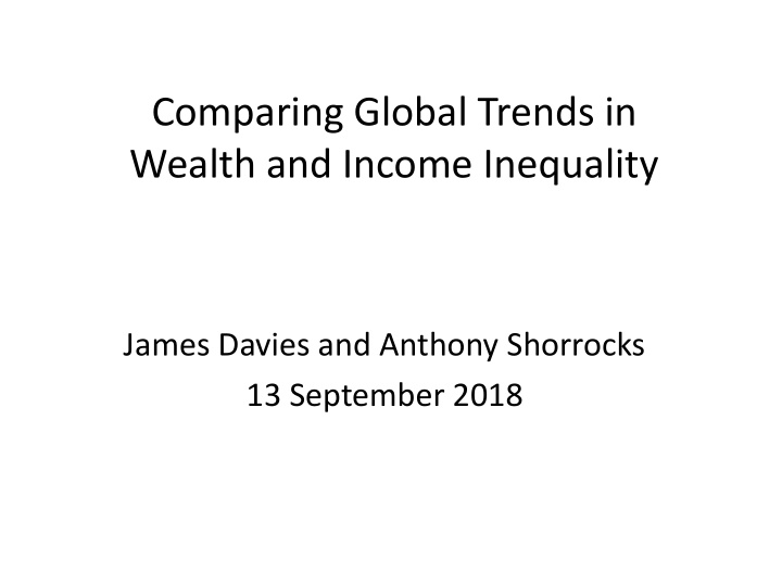 comparing global trends in wealth and income inequality