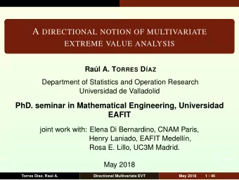 QR Oriented Orthant. C u    x  (Torres et al. 2015) D EFINITION Given x  R d and u  z