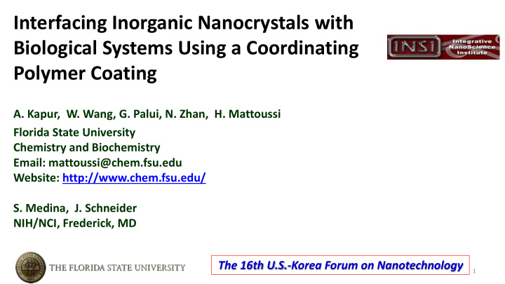 interfacing inorganic nanocrystals with