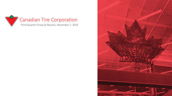 canadian tire corporation