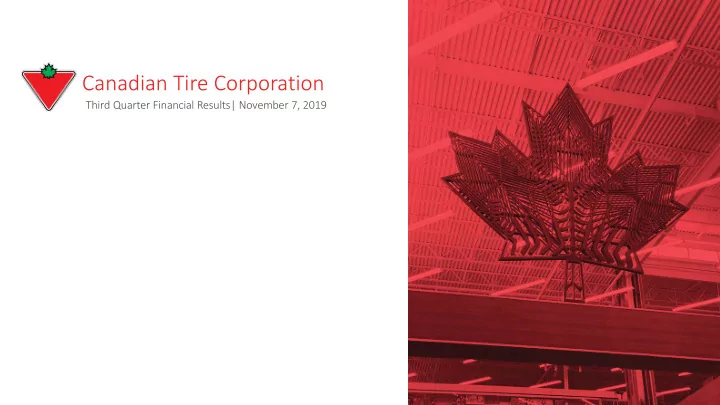 canadian tire corporation
