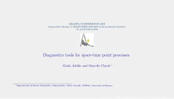 Diagnostics tools for space-time point processes Giada Adelfio and Marcello Chiodi