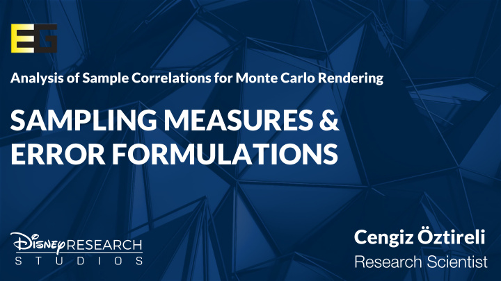 sampling measures error formulations