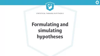 Formulating and  simulating  hypotheses  Statistical Thinking in Python II  2008 US swing state
