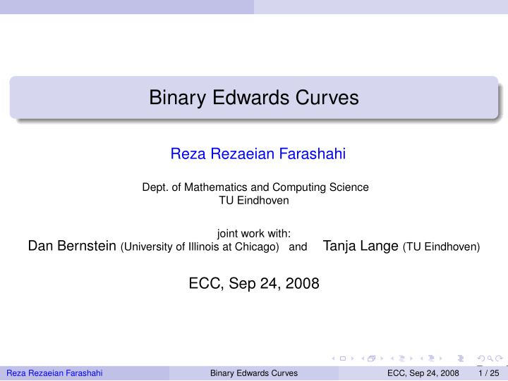binary edwards curves