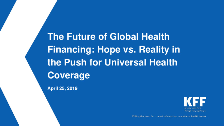 the future of global health