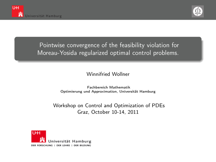 pointwise convergence of the feasibility violation for