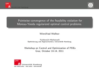Pointwise convergence of the feasibility violation for  Moreau-Yosida regularized optimal control