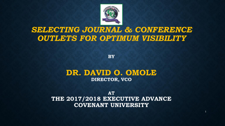 selecting journal conference outlets for optimum
