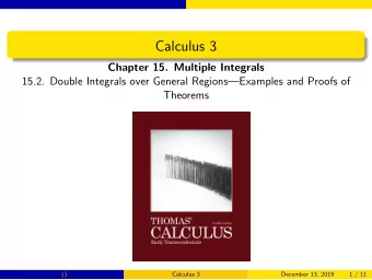 Calculus 3  Chapter 15. Multiple Integrals  15.2. Double Integrals over General RegionsExamples