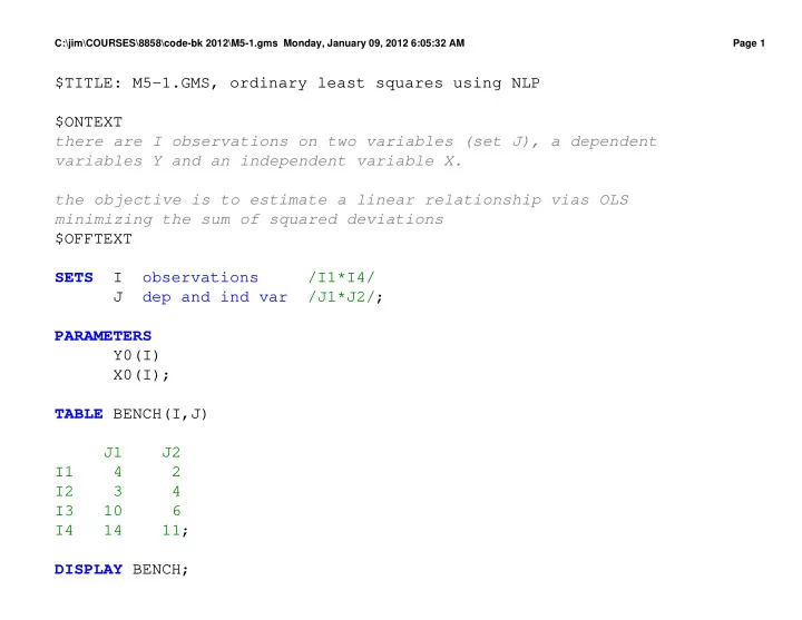 title m5 1 gms ordinary least squares using nlp ontext