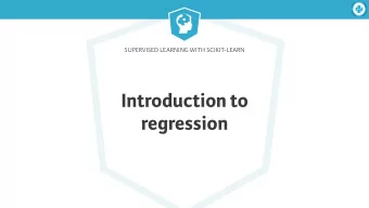 Introduction to  regression  Supervised Learning with scikit-learn  Boston housing data  In [1]: