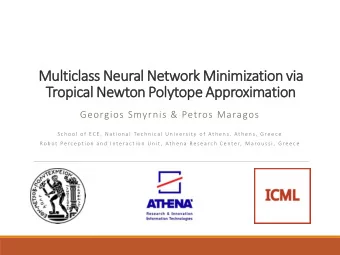 Multiclass Neural Network Minimization via  Tropical Newton Polytope Approximation  Georgios
