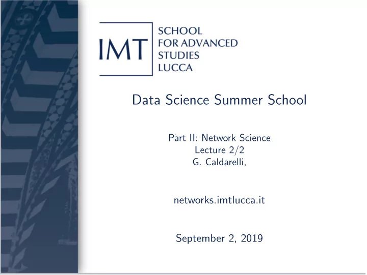 data science summer school