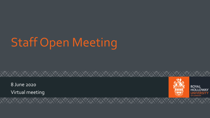 staff open meeting