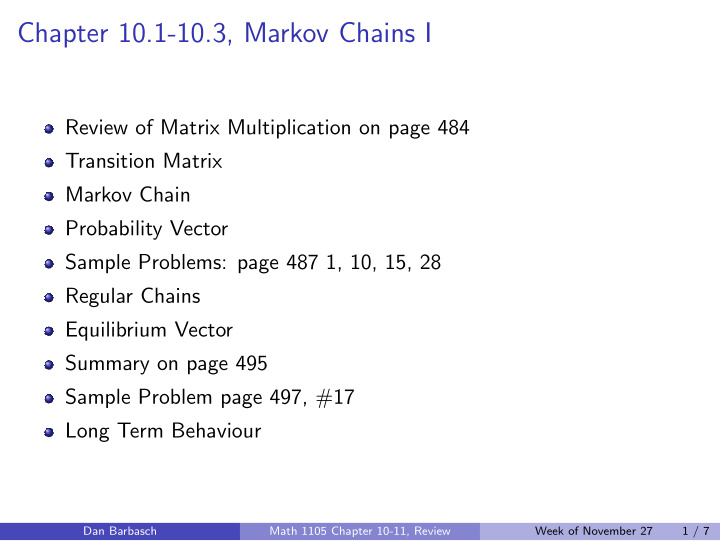 chapter 10 1 10 3 markov chains i
