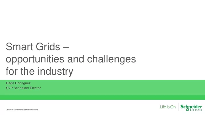 smart grids opportunities and challenges for the industry