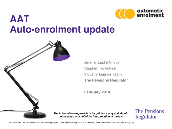 aat auto enrolment update