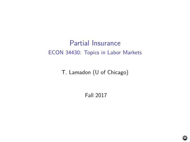 partial insurance