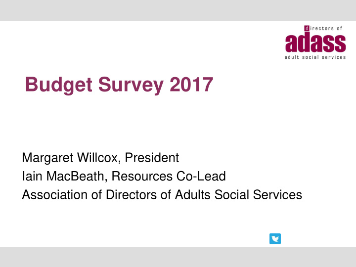 budget survey 2017